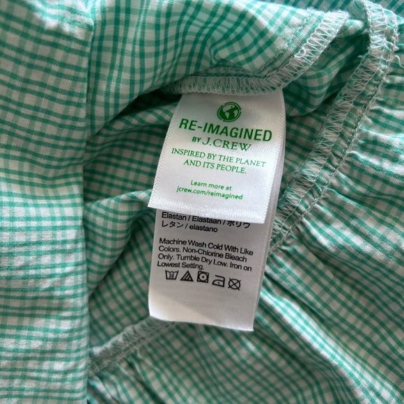 Green gingham dress EUC SIZE XS J. Crew Factory - Picture 9 of 9